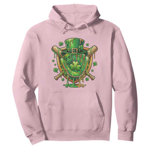 Slimy Shamrock Baseball Glove Hoodie St Patricks Day Gift TS12 Light Pink Print Your Wear