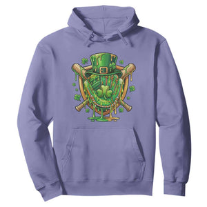 Slimy Shamrock Baseball Glove Hoodie St Patricks Day Gift TS12 Violet Print Your Wear