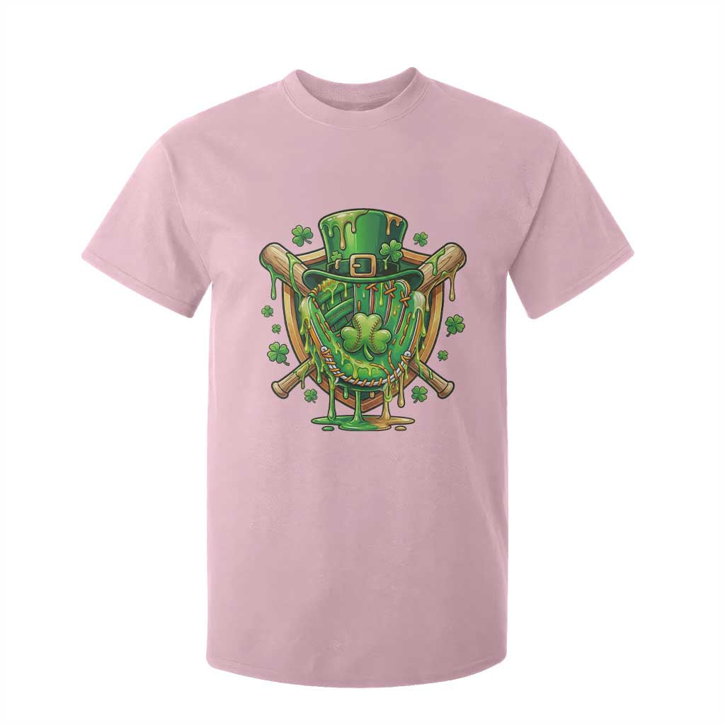 Slimy Shamrock Baseball Glove T Shirt For Kid St Patricks Day Gift TS12 Light Pink Print Your Wear