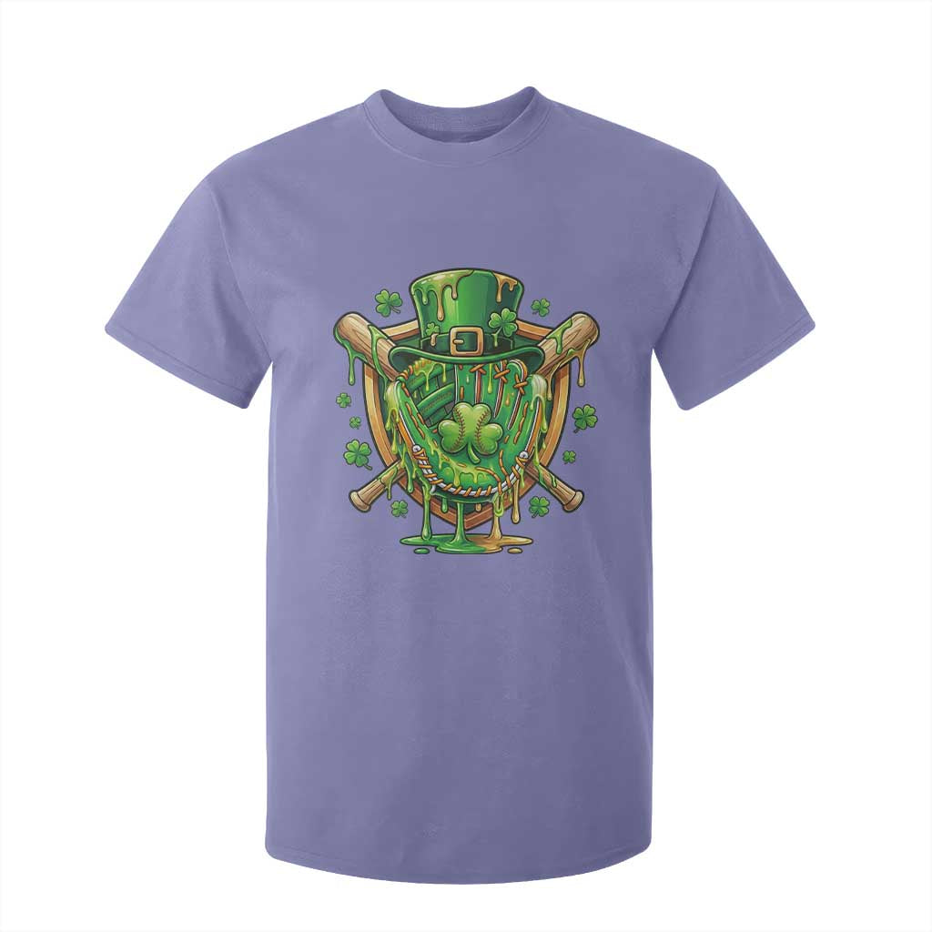 Slimy Shamrock Baseball Glove T Shirt For Kid St Patricks Day Gift TS12 Violet Print Your Wear
