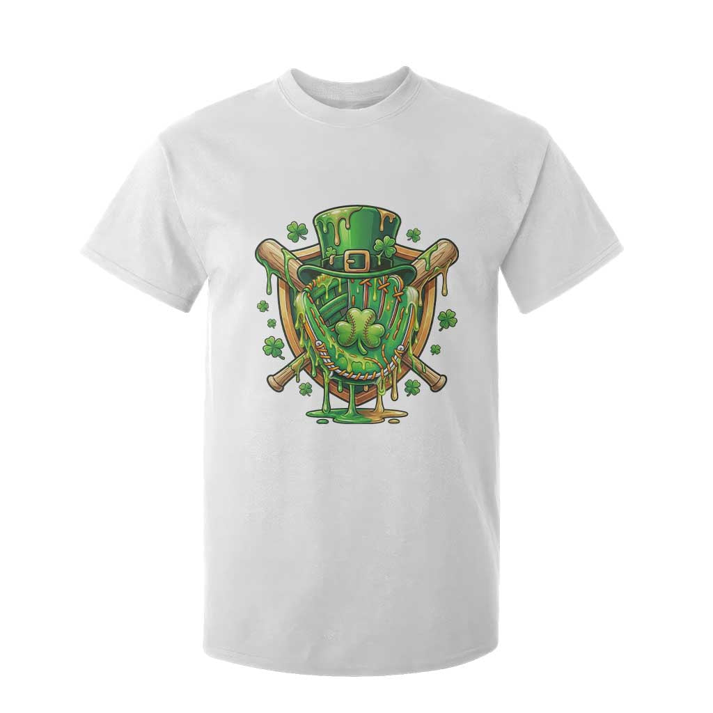 Slimy Shamrock Baseball Glove T Shirt For Kid St Patricks Day Gift TS12 White Print Your Wear