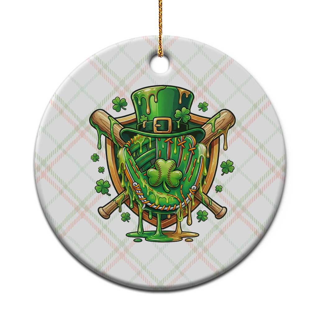 Slimy Shamrock Baseball Glove Ceramic Ornament St Patricks Day Gift TS12 1pc Christmas Plaid Print Your Wear