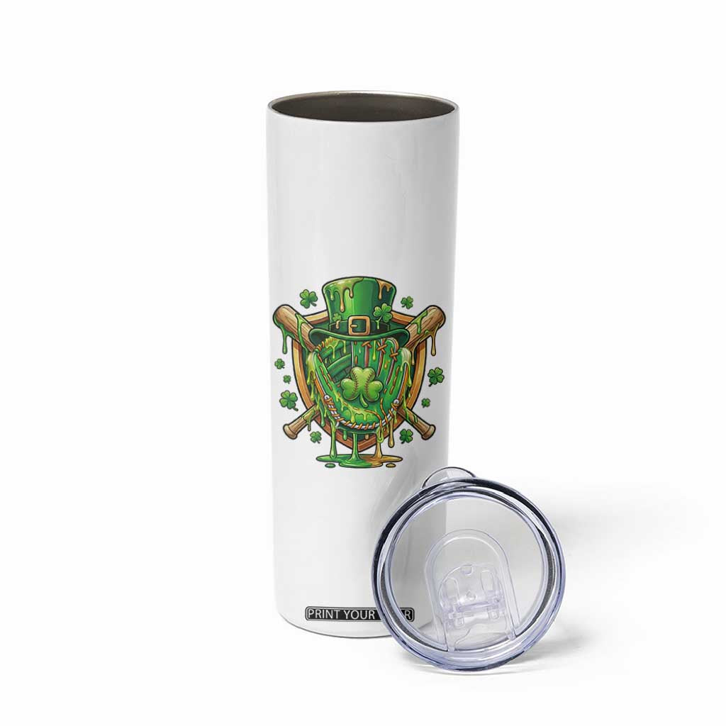Slimy Shamrock Baseball Glove Skinny Tumbler St Patricks Day Gift TS12 Print Your Wear
