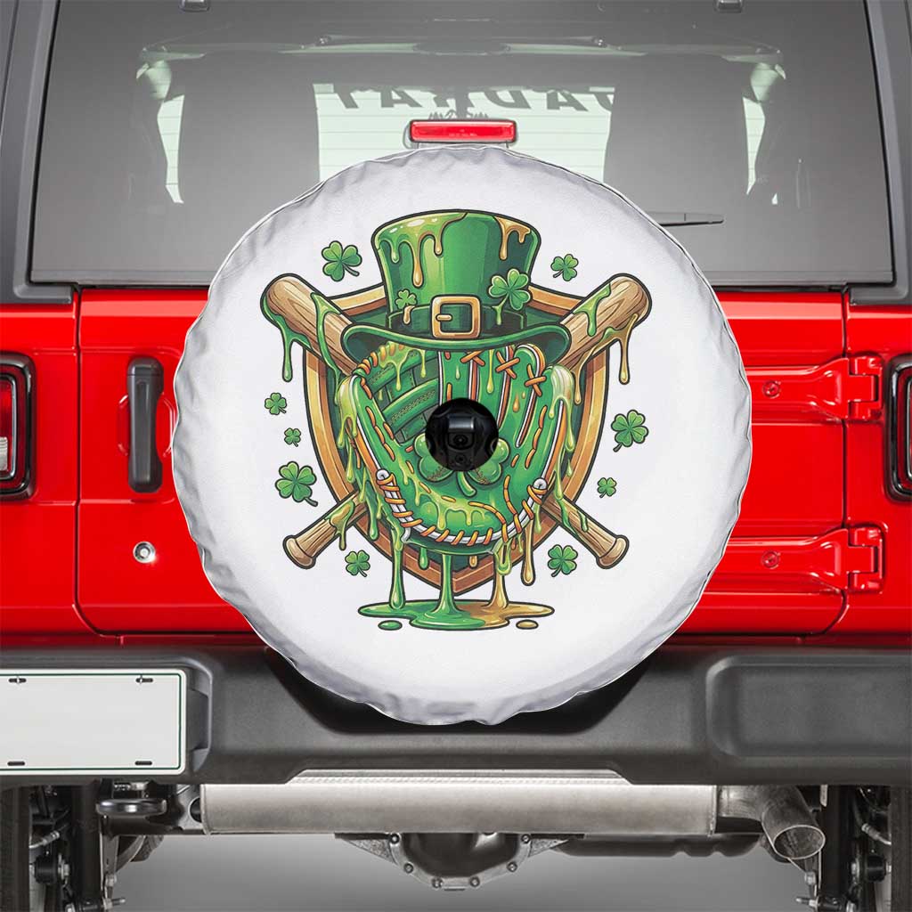 Slimy Shamrock Baseball Glove Spare Tire Cover St Patricks Day Gift TS12 White Print Your Wear