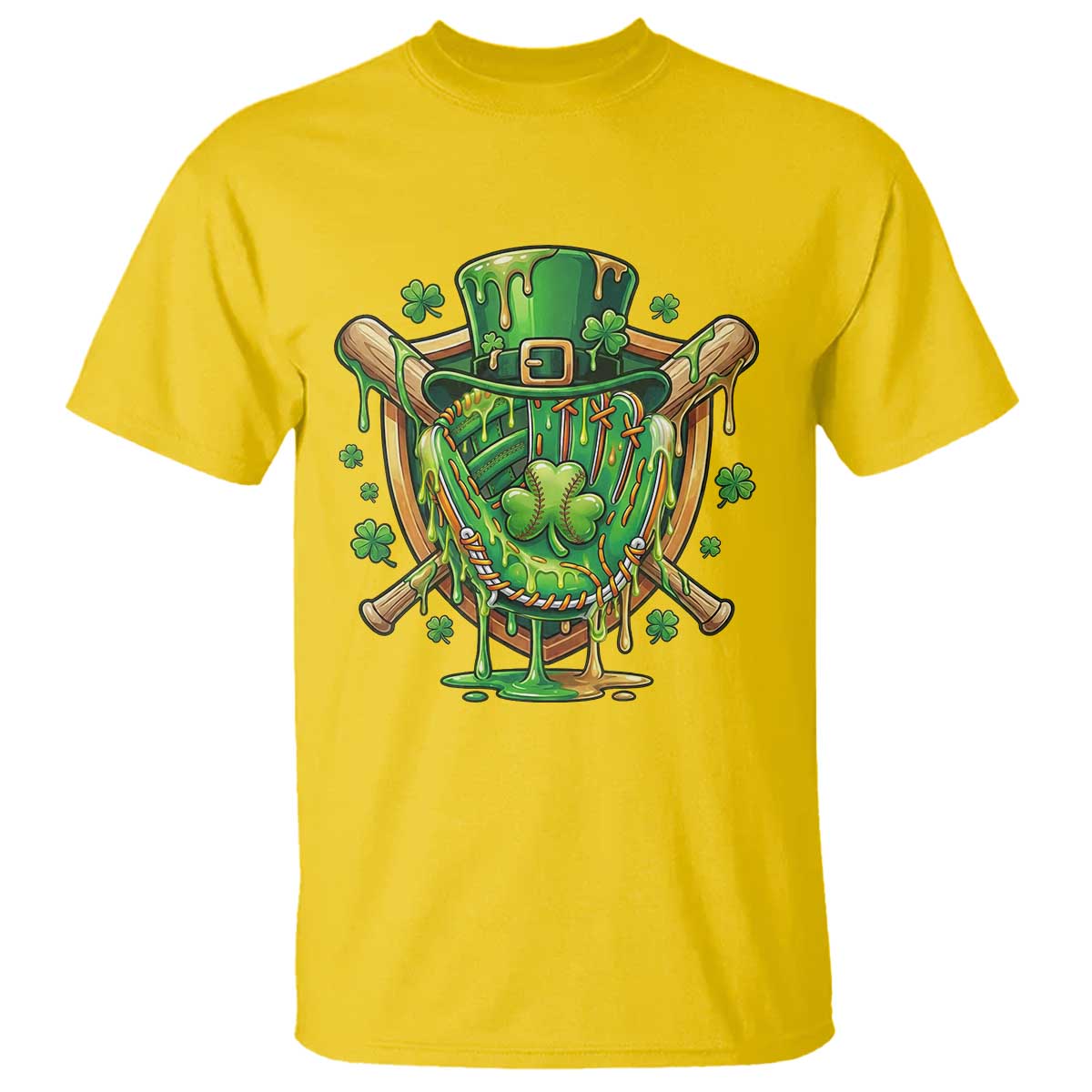 Slimy Shamrock Baseball Glove T Shirt St Patricks Day Gift TS12 Daisy Print Your Wear