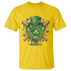 Slimy Shamrock Baseball Glove T Shirt St Patricks Day Gift