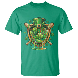 Slimy Shamrock Baseball Glove T Shirt St Patricks Day Gift