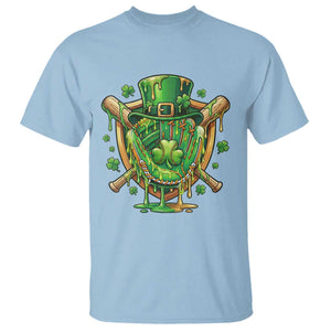 Slimy Shamrock Baseball Glove T Shirt St Patricks Day Gift