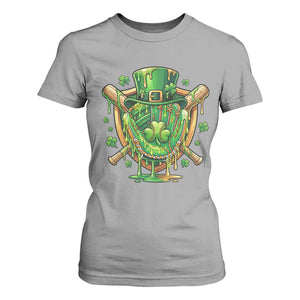 Slimy Shamrock Baseball Glove T Shirt For Women St Patricks Day Gift TS12 Sport Gray Print Your Wear