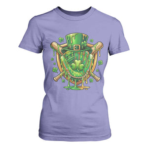 Slimy Shamrock Baseball Glove T Shirt For Women St Patricks Day Gift TS12 Violet Print Your Wear