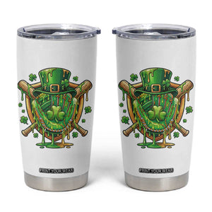 Slimy Shamrock Baseball Glove Tumbler Cup St Patricks Day Gift TS12 White Print Your Wear