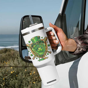 Slimy Shamrock Baseball Glove Tumbler With Handle St Patricks Day Gift TS12 Print Your Wear