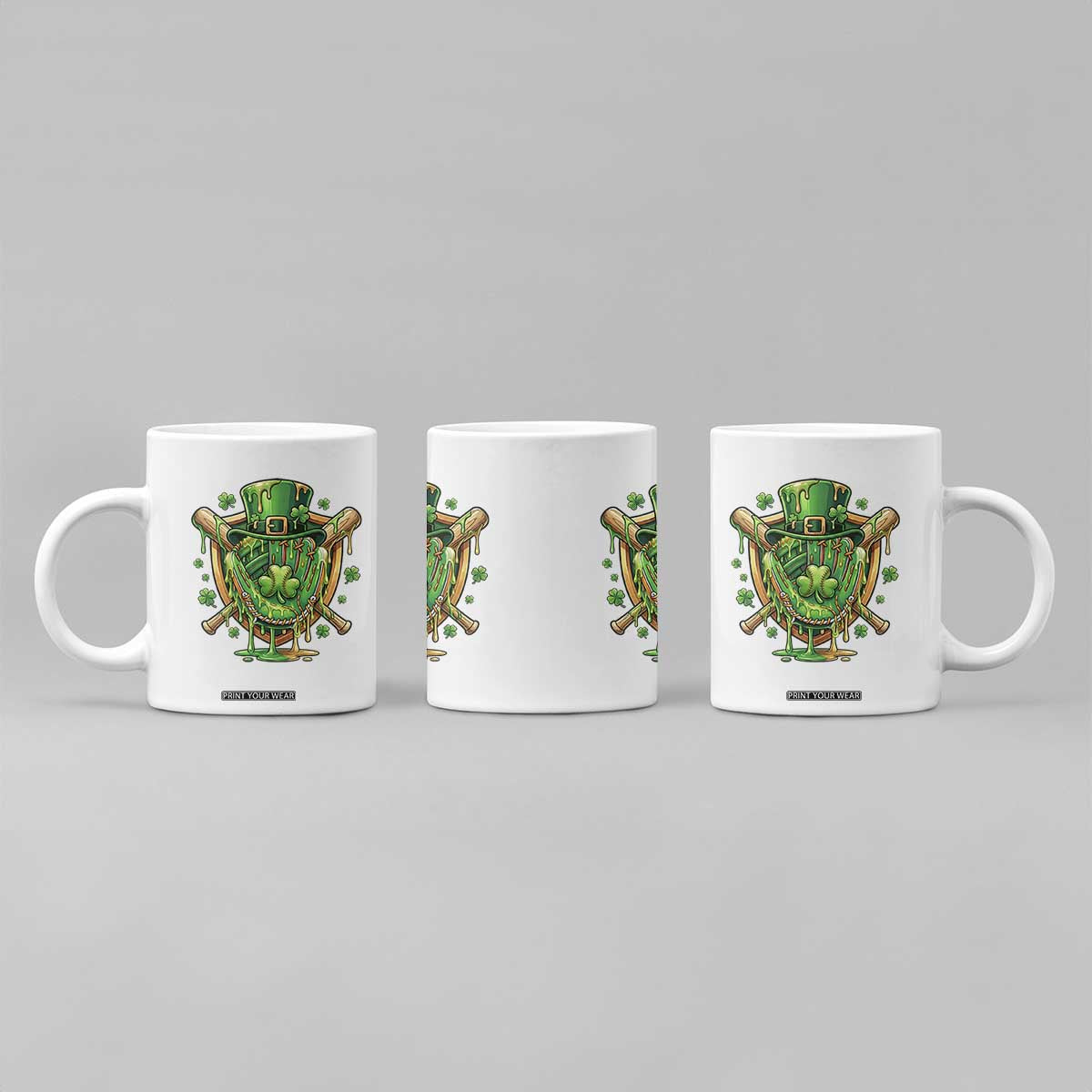 Slimy Shamrock Baseball Glove Coffee Mug St Patricks Day Gift TS12 Print Your Wear