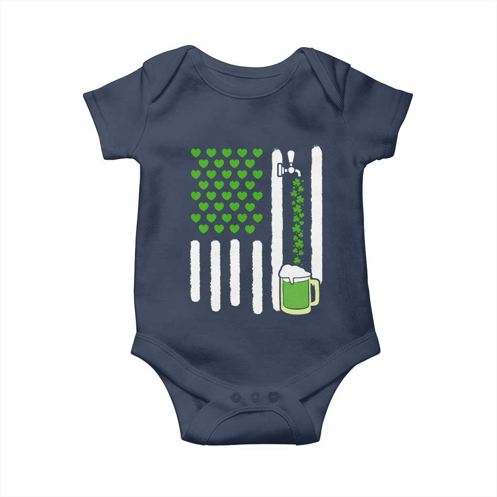 St Patricks Day Irish American Pride Gift Baby Onesie TS12 Navy Print Your Wear