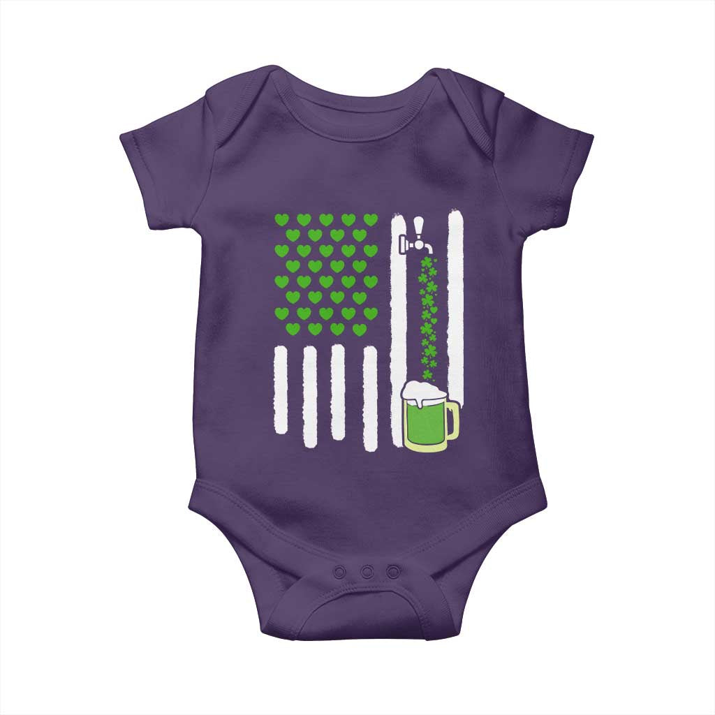 St Patricks Day Irish American Pride Gift Baby Onesie TS12 Purple Print Your Wear