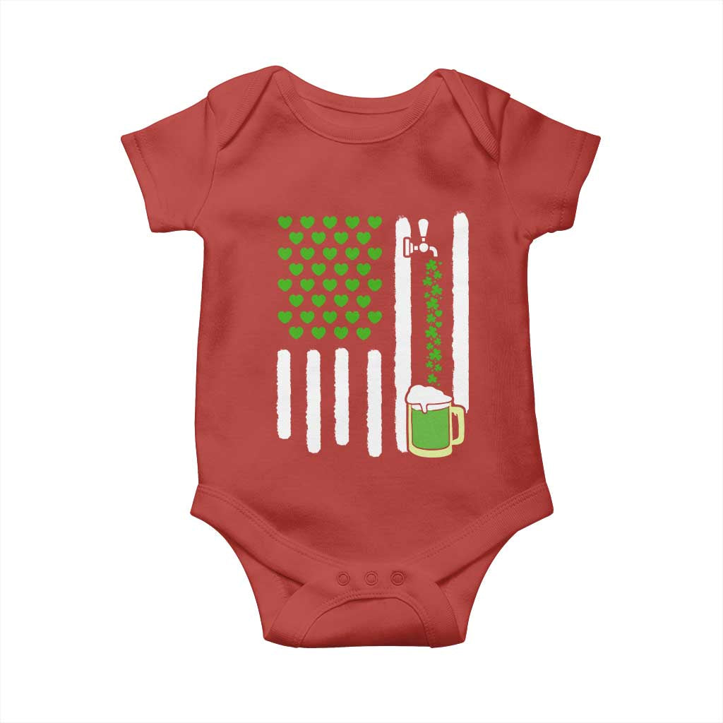 St Patricks Day Irish American Pride Gift Baby Onesie TS12 Red Print Your Wear