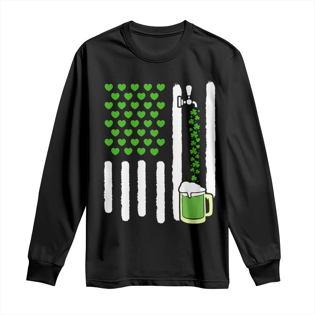 St Patricks Day Irish American Pride Gift Long Sleeve Shirt TS12 Black Print Your Wear