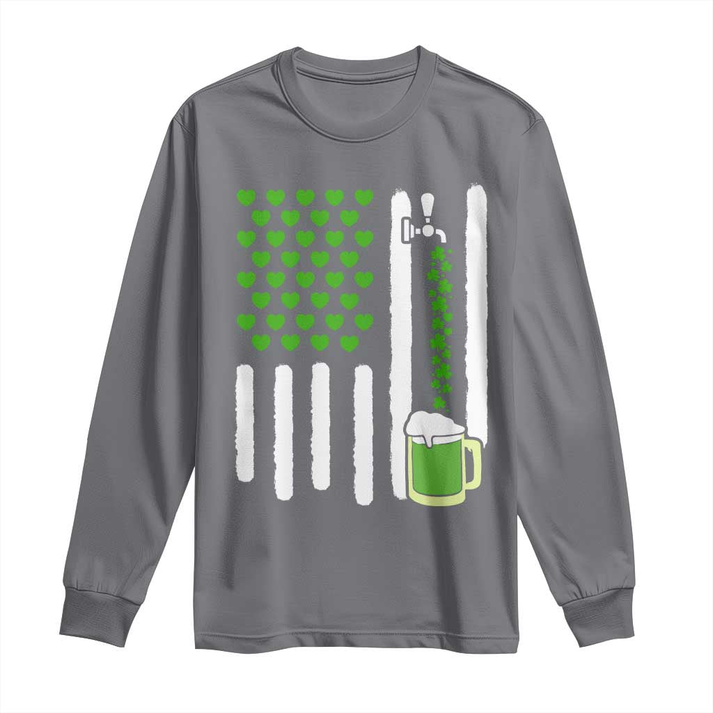 St Patricks Day Irish American Pride Gift Long Sleeve Shirt TS12 Charcoal Print Your Wear