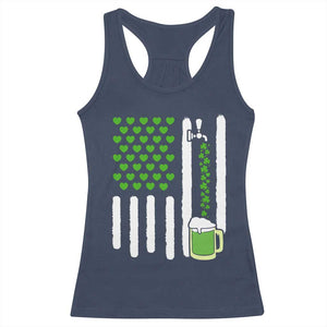 St Patricks Day Irish American Pride Gift Racerback Tank Top TS12 Navy Print Your Wear