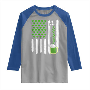 St Patricks Day Irish American Pride Gift Raglan Shirt TS12 Sport Gray Royal Print Your Wear