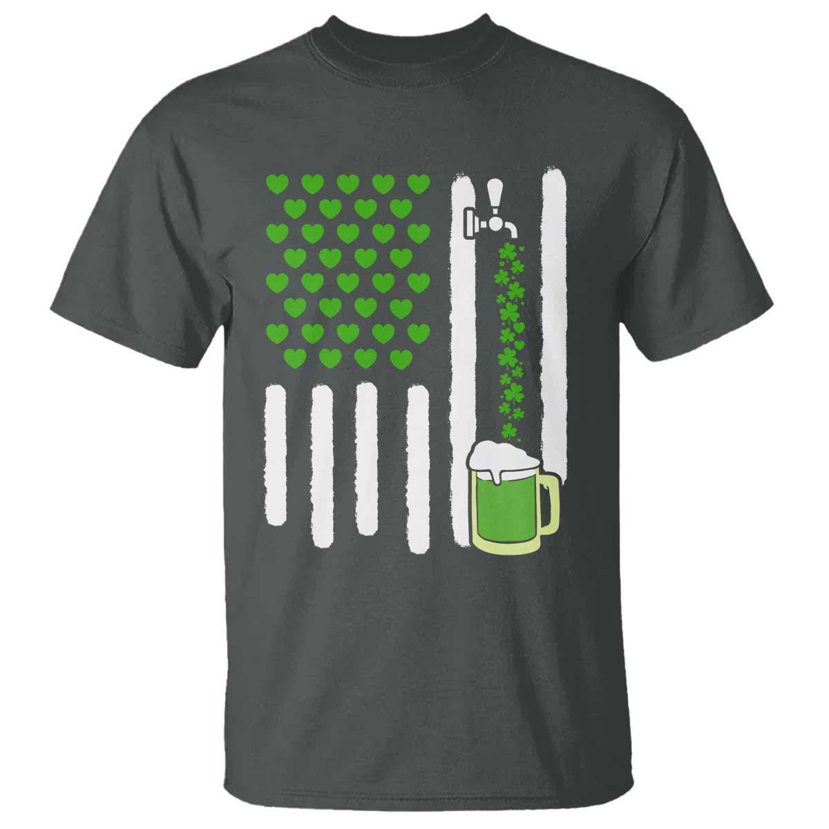 St Patricks Day Irish American Pride Gift T Shirt TS12 Dark Heather Print Your Wear