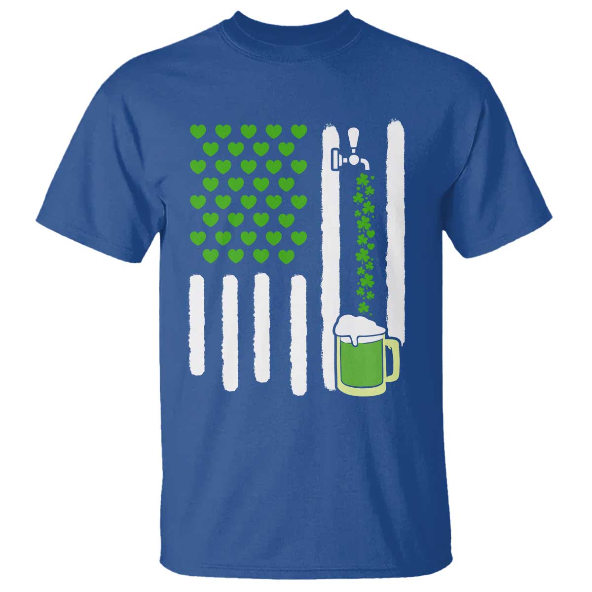 St Patricks Day Irish American Pride Gift T Shirt TS12 Royal Blue Print Your Wear
