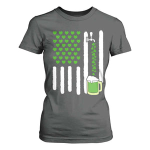 St Patricks Day Irish American Pride Gift T Shirt For Women TS12 Dark Heather Print Your Wear