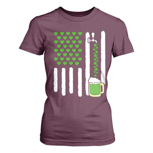 St Patricks Day Irish American Pride Gift T Shirt For Women TS12 Maroon Print Your Wear