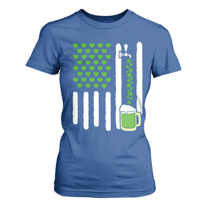 St Patricks Day Irish American Pride Gift T Shirt For Women TS12 Royal Blue Print Your Wear