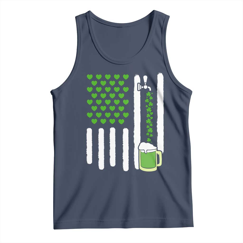 St Patricks Day Irish American Pride Gift Tank Top TS12 Navy Print Your Wear