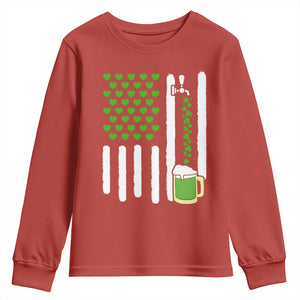 St Patricks Day Irish American Pride Gift Youth Sweatshirt TS12 Red Print Your Wear