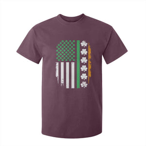 USA Flag With Shamrocks T Shirt For Kid St Patricks Day Gift TS12 Maroon Print Your Wear