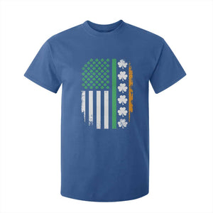 USA Flag With Shamrocks T Shirt For Kid St Patricks Day Gift TS12 Royal Blue Print Your Wear