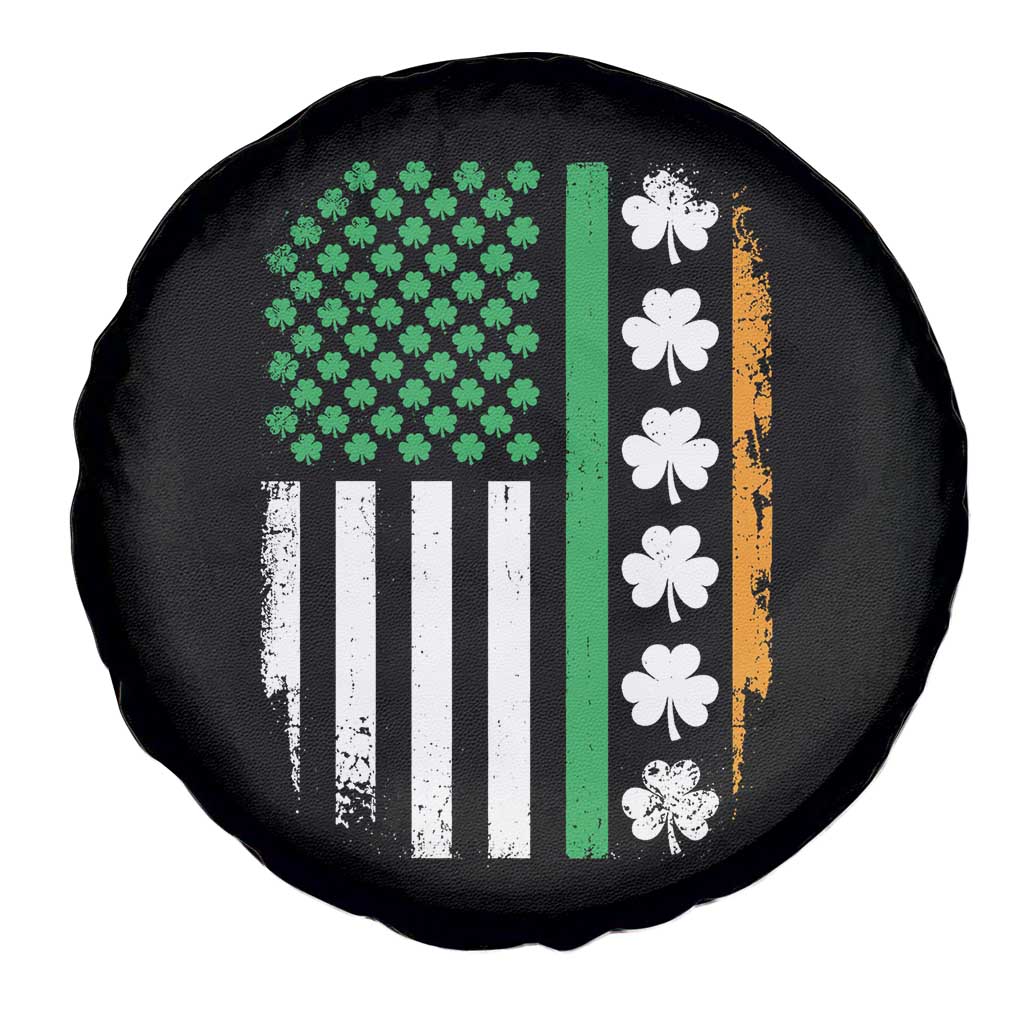 USA Flag With Shamrocks Spare Tire Cover St Patricks Day Gift TS12 Print Your Wear