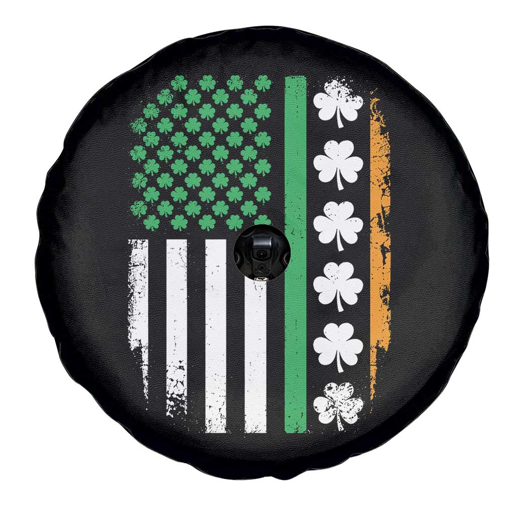 USA Flag With Shamrocks Spare Tire Cover St Patricks Day Gift TS12 Print Your Wear