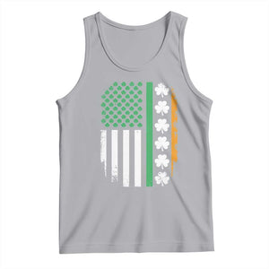 USA Flag With Shamrocks Tank Top St Patricks Day Gift TS12 Athletic Heather Print Your Wear