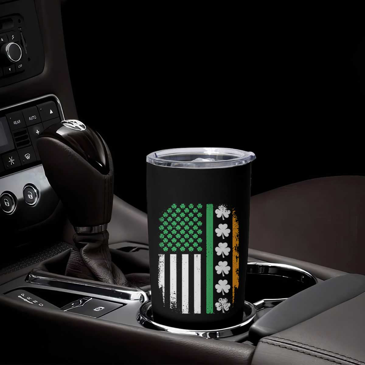 USA Flag With Shamrocks Tumbler Cup St Patricks Day Gift TS12 Print Your Wear