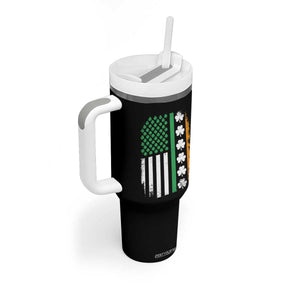USA Flag With Shamrocks Tumbler With Handle St Patricks Day Gift TS12 Print Your Wear