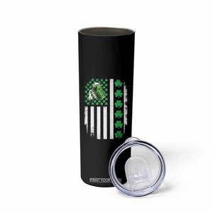 Irish Patriotic USA Flag With Shamrocks Gift Skinny Tumbler TS12 Print Your Wear