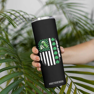 Irish Patriotic USA Flag With Shamrocks Gift Skinny Tumbler TS12 Print Your Wear