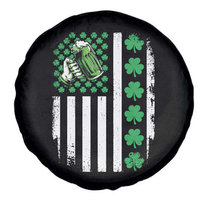 Irish Patriotic USA Flag With Shamrocks Gift Spare Tire Cover TS12 Print Your Wear