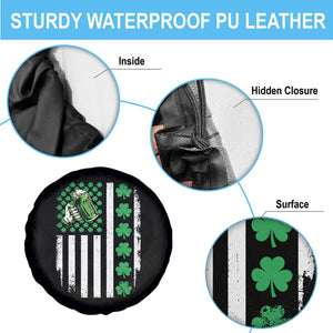 Irish Patriotic USA Flag With Shamrocks Gift Spare Tire Cover TS12 Print Your Wear