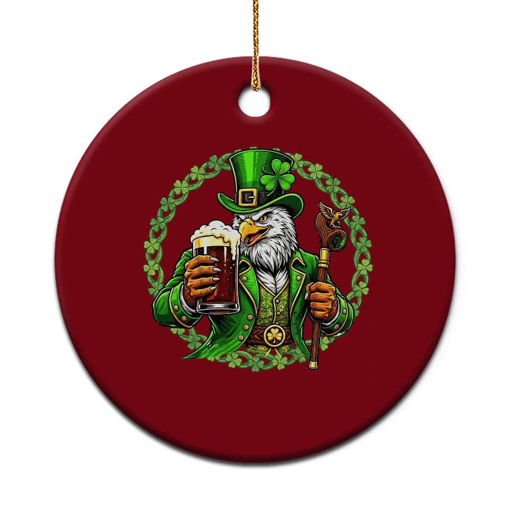 Irish Patriotic Eagle Leprechaun Ceramic Ornament St Patricks Day Gift TS12 1pc Red Print Your Wear