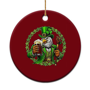Irish Patriotic Eagle Leprechaun Ceramic Ornament St Patricks Day Gift TS12 1pc Red Print Your Wear