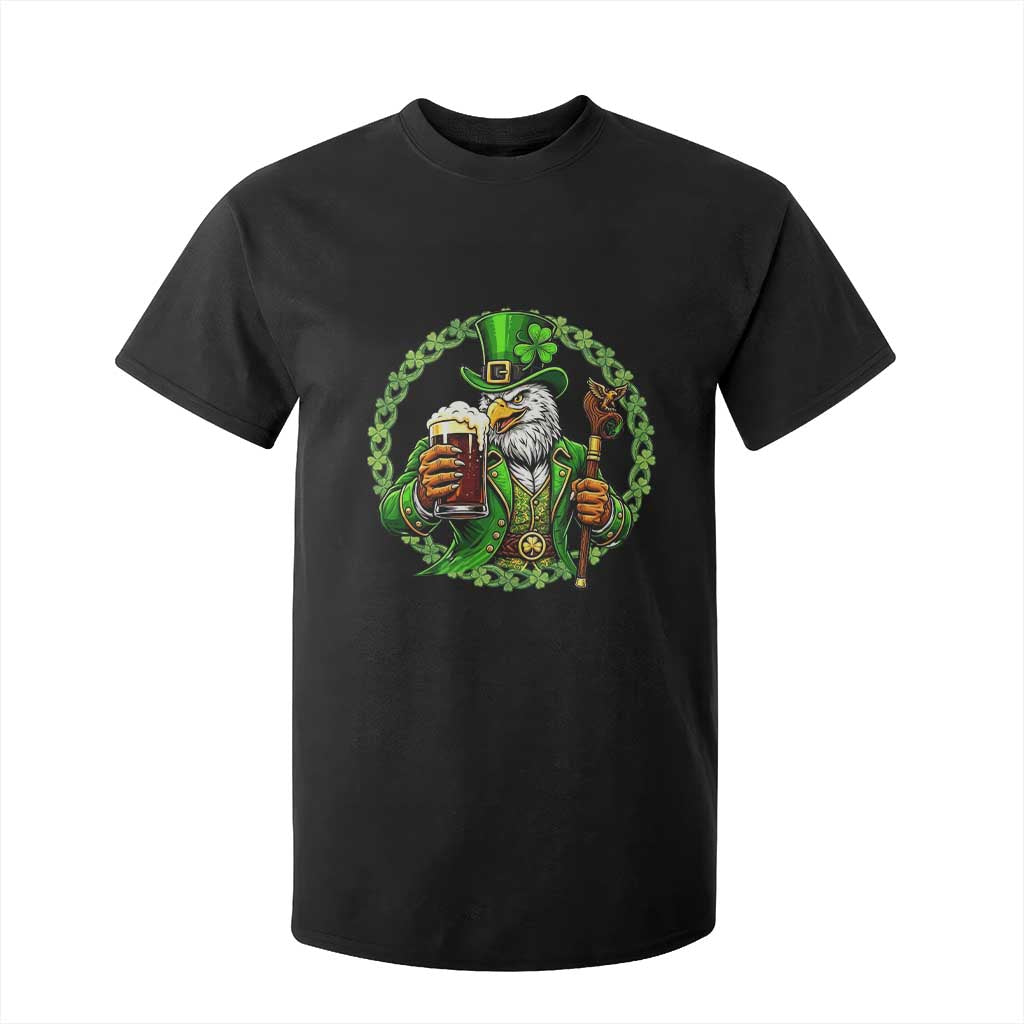 Irish Patriotic Eagle Leprechaun T Shirt For Kid St Patricks Day Gift TS12 Black Print Your Wear