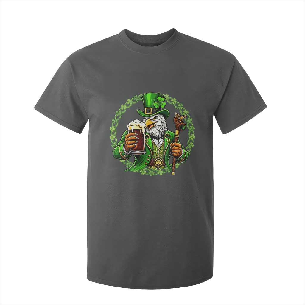 Irish Patriotic Eagle Leprechaun T Shirt For Kid St Patricks Day Gift TS12 Dark Heather Print Your Wear