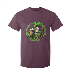 Irish Patriotic Eagle Leprechaun T Shirt For Kid St Patricks Day Gift TS12 Maroon Print Your Wear