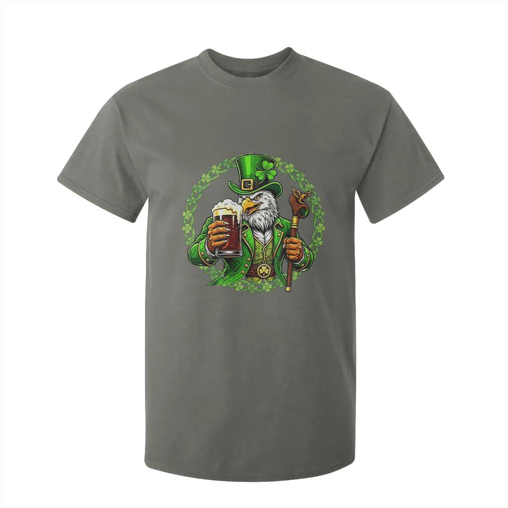 Irish Patriotic Eagle Leprechaun T Shirt For Kid St Patricks Day Gift TS12 Military Green Print Your Wear