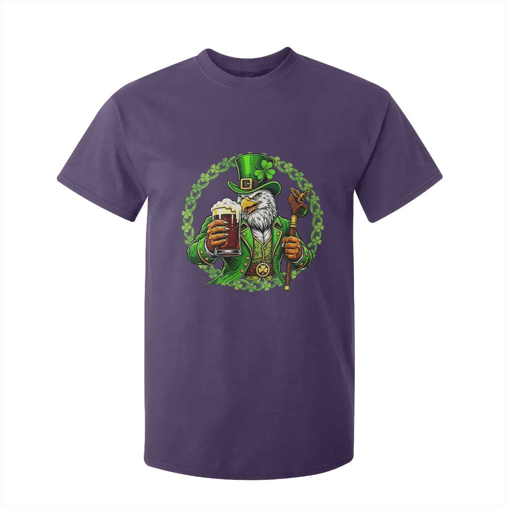 Irish Patriotic Eagle Leprechaun T Shirt For Kid St Patricks Day Gift TS12 Purple Print Your Wear