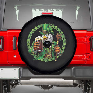 Irish Patriotic Eagle Leprechaun Spare Tire Cover St Patricks Day Gift TS12 Black Print Your Wear